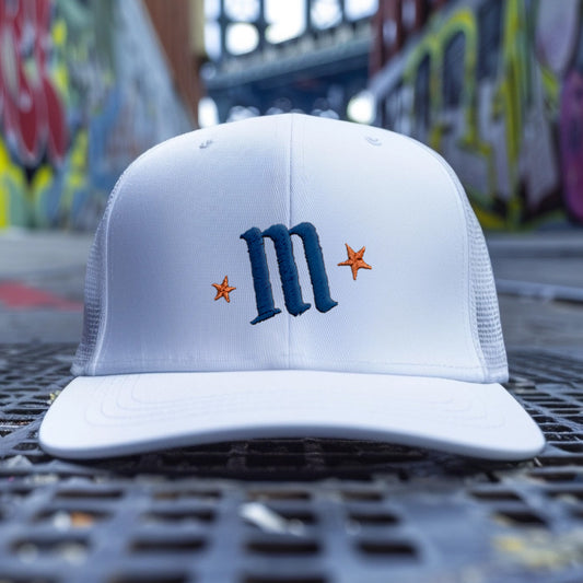 White/Orange/Navy - Trucker
